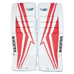Vaughn Velocity V9 Intermediate Goalie Leg Pads -Hockey Series Store vaughn leg pads vaughn velocity v9 intermediate goalie leg pads white red 31 2 28744338014274